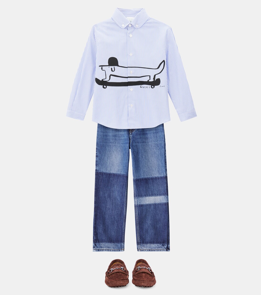 x Euan Roberts - Camicia in popeline | Gucci Kids