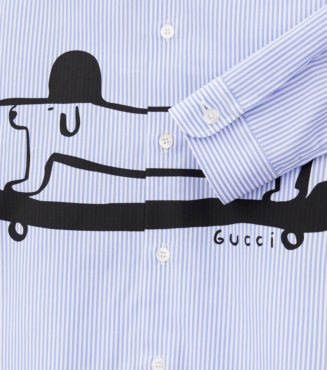 X Euan Roberts Bedrucktes Hemd aus Baumwollpopeline | Gucci Kids