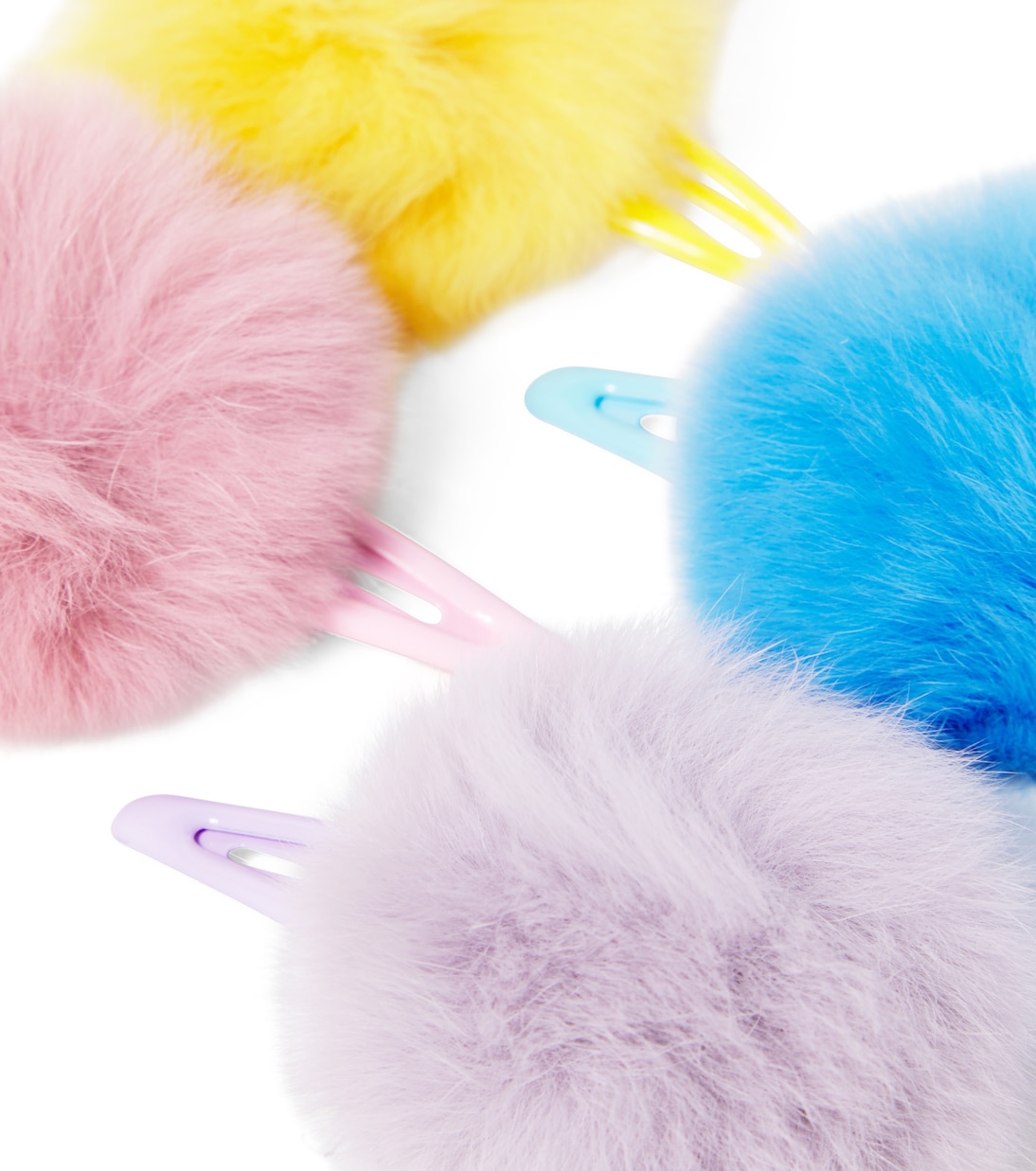 Set aus vier Haarspangen aus Faux Fur | Monnalisa