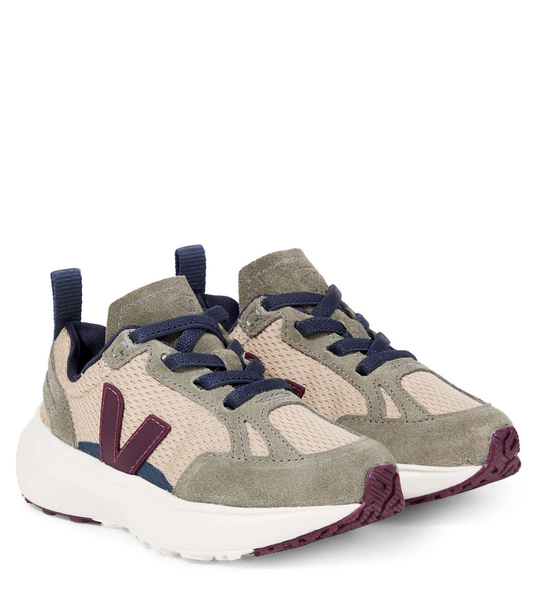 x Bonpoint Canary suede-trimmed sneakers | Veja Kids
