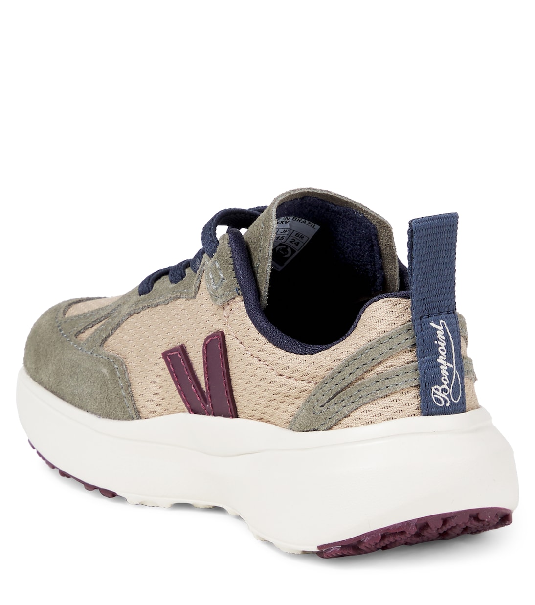 x Bonpoint Canary suede-trimmed sneakers | Veja Kids