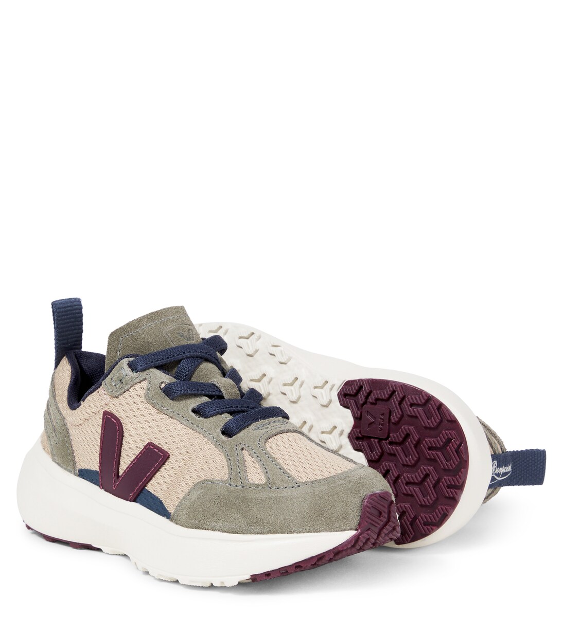 x Bonpoint Canary suede-trimmed sneakers | Veja Kids