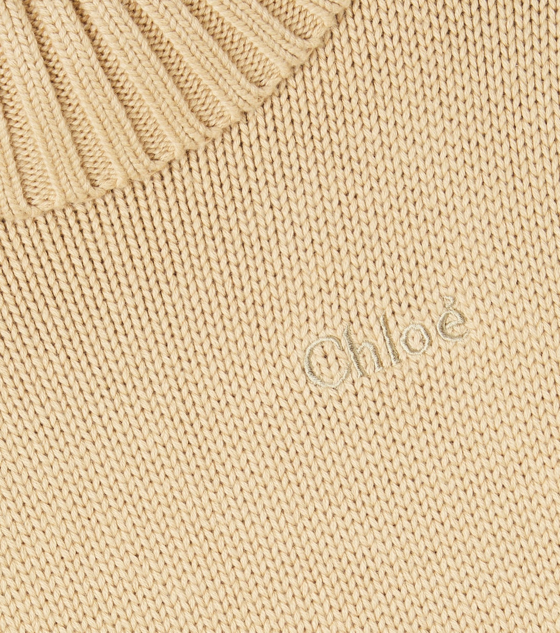 Turtleneck cotton and wool sweater | Chloé Kids