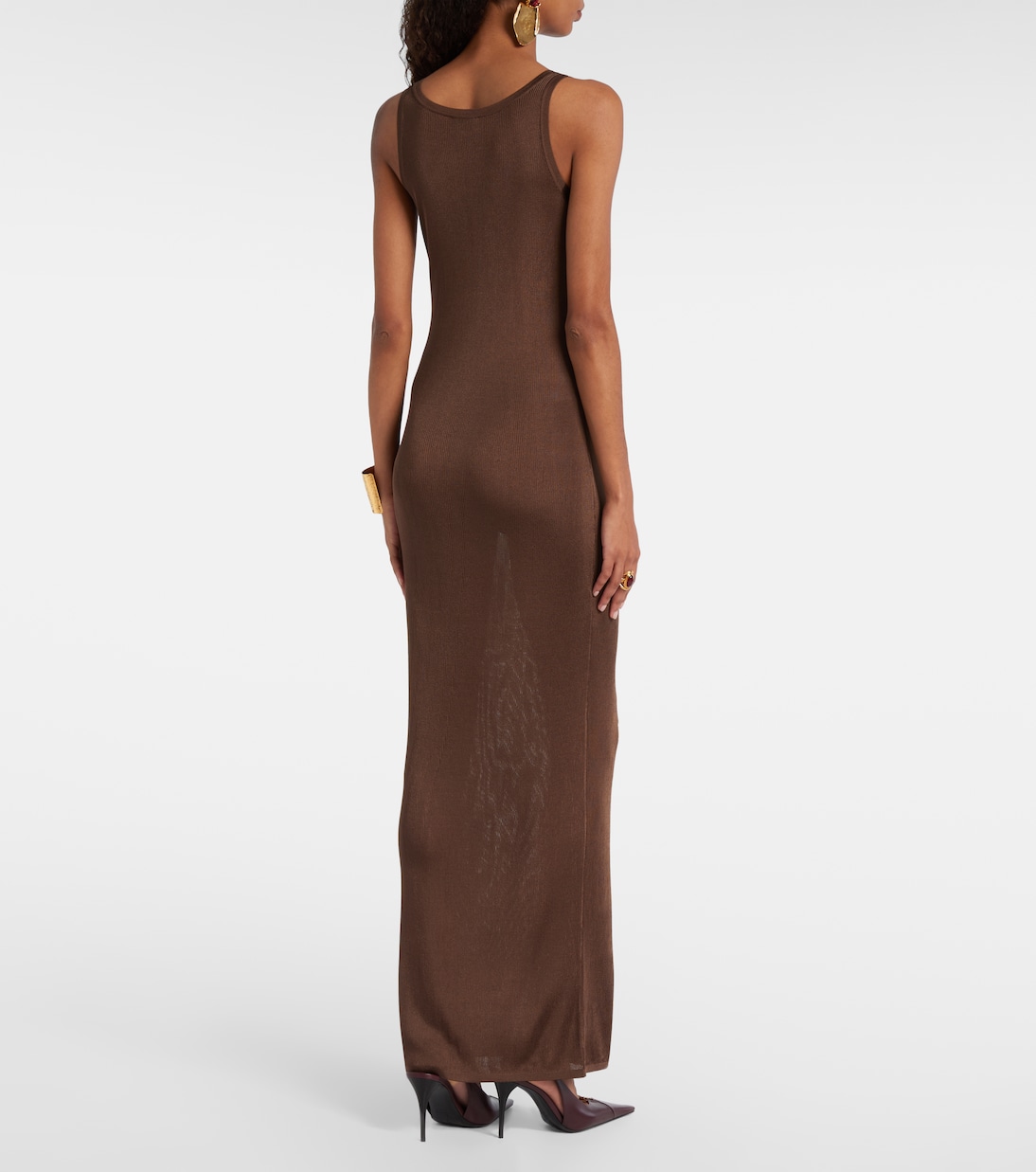 Ribbed-knit maxi dress | Saint Laurent