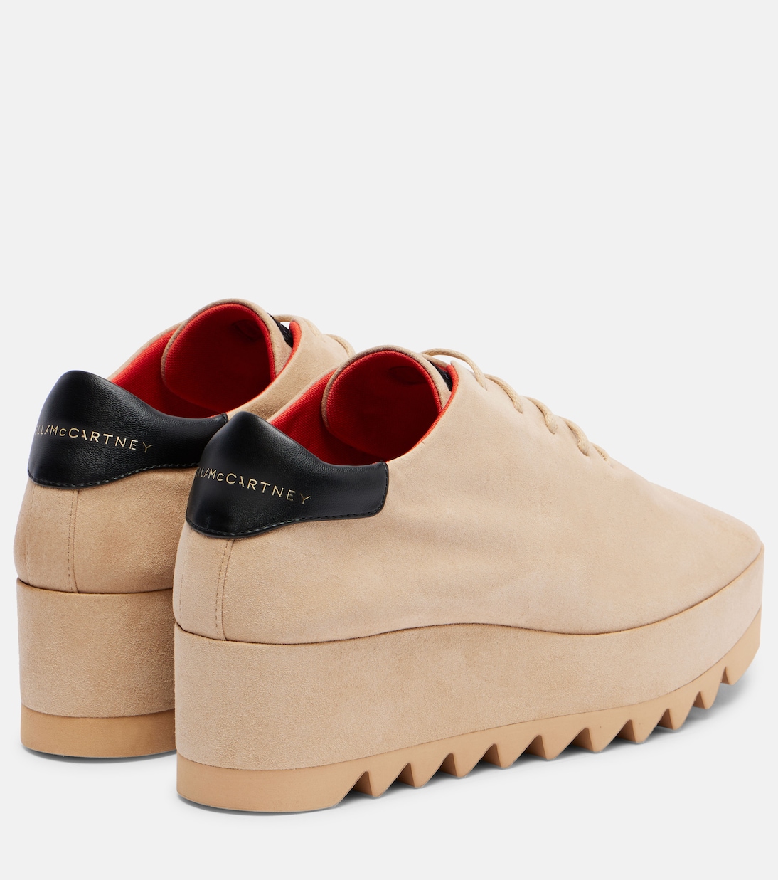 Sneak-Elyse faux suede wedge sneakers | Stella McCartney