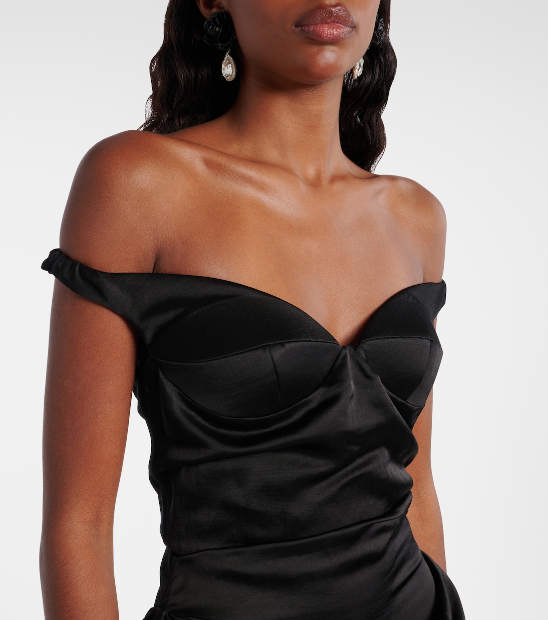 Ruched off-shoulder bustier dress | Magda Butrym