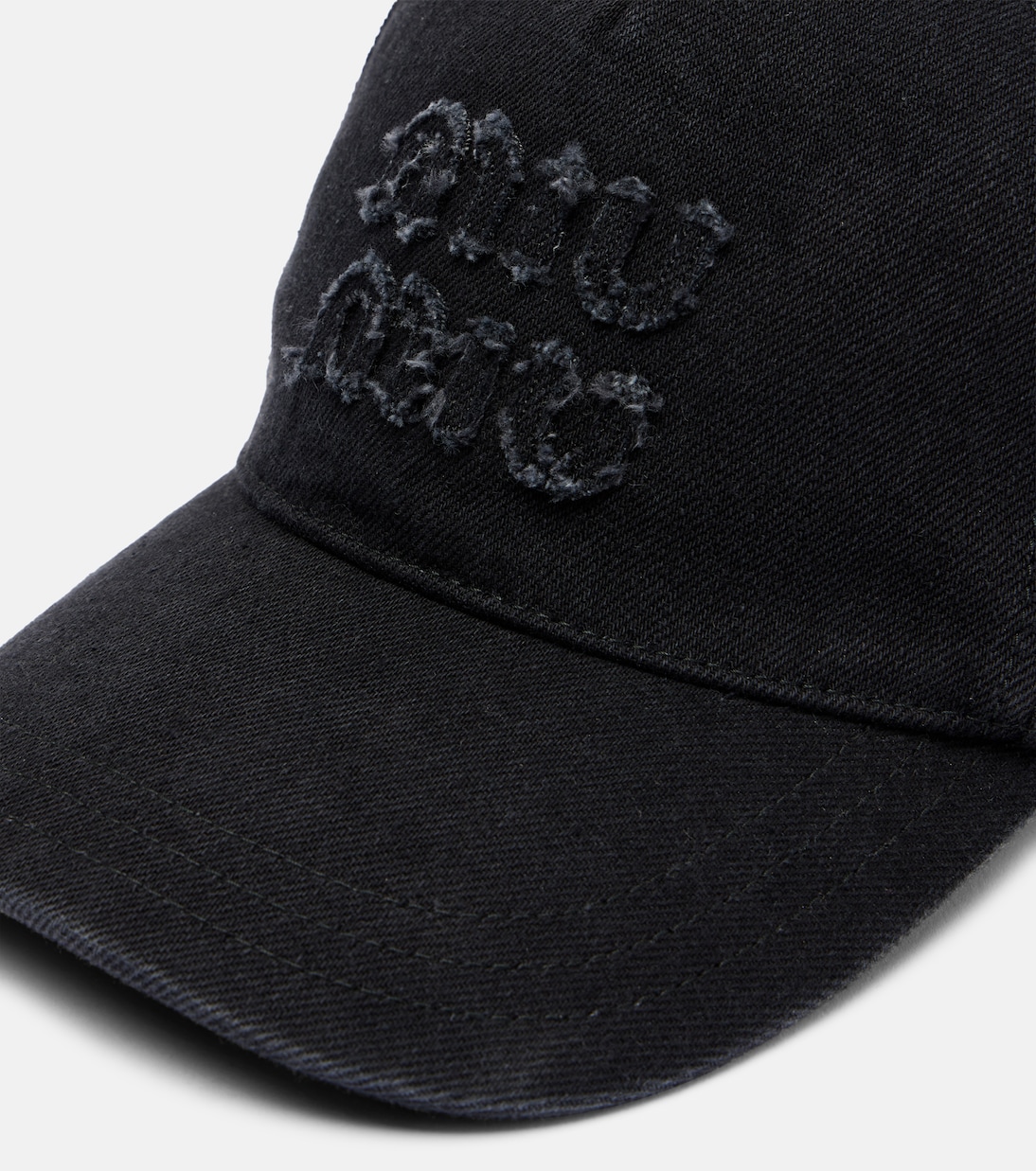 Logo denim baseball cap | Miu Miu