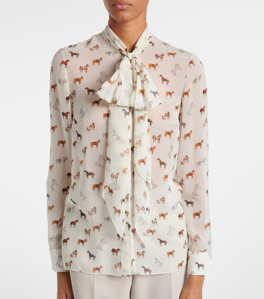 Shildon tie-neck silk blouse | Gabriela Hearst