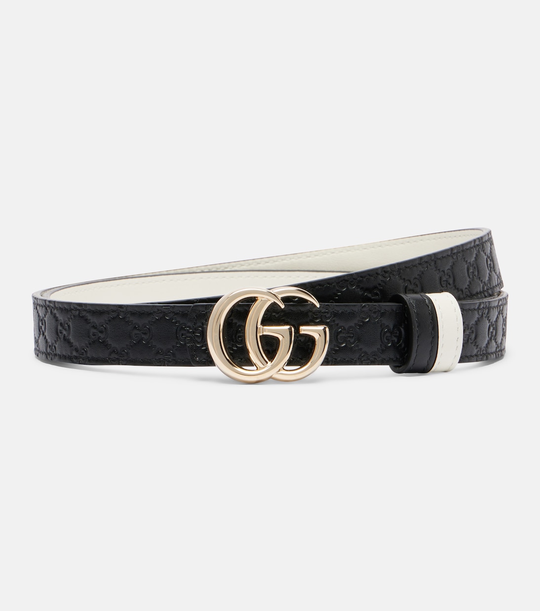 Cinturón reversible de piel con GG | Gucci