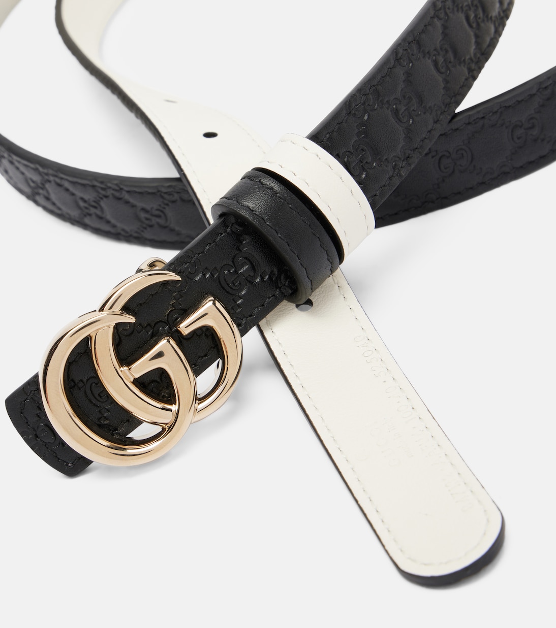 Cinturón reversible de piel con GG | Gucci