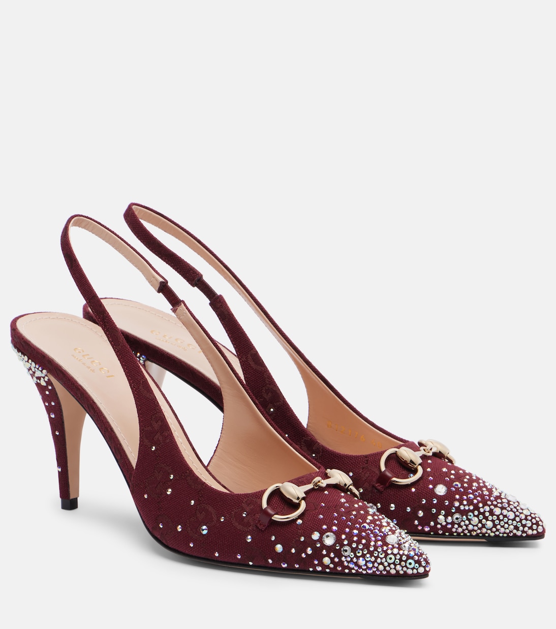 Pumps slingback Horsebit 85 con cristalli | Gucci