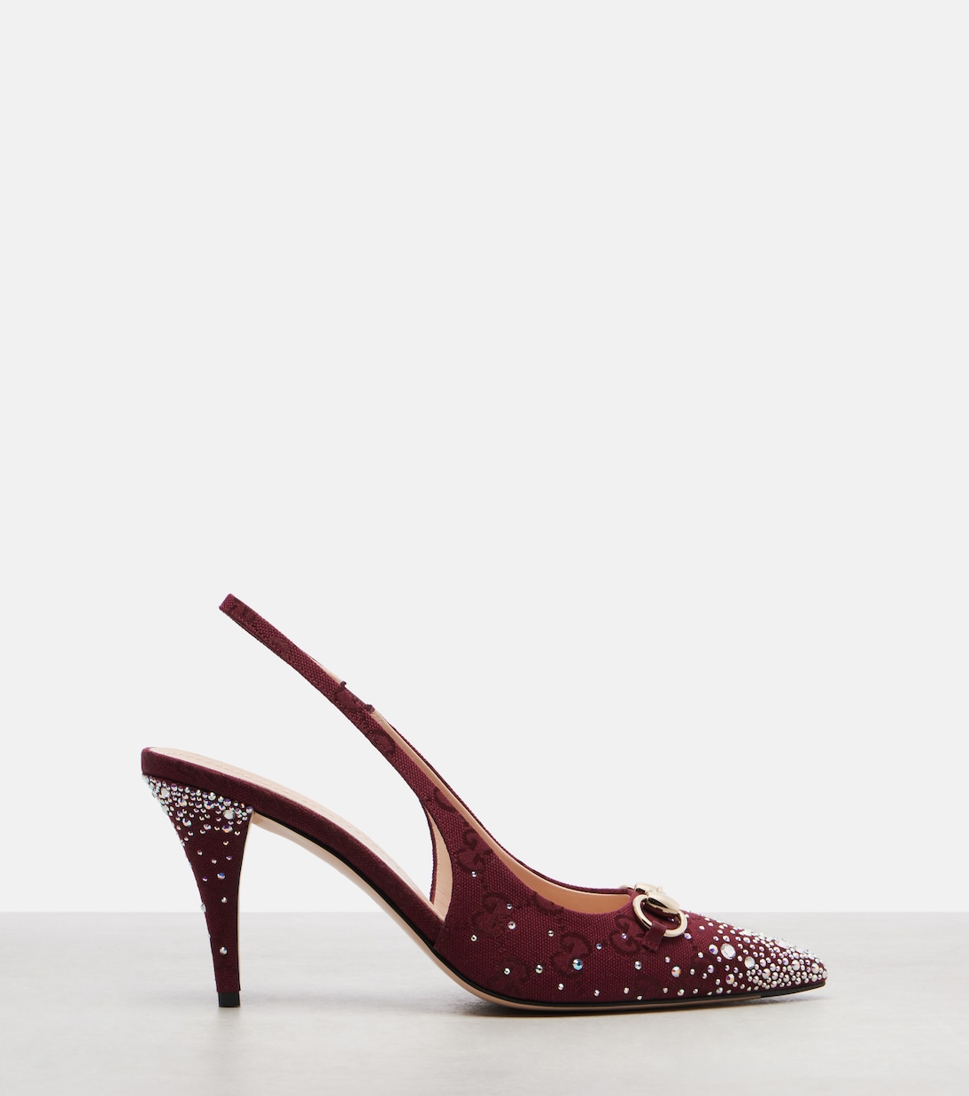 Pumps slingback Horsebit 85 con cristalli | Gucci