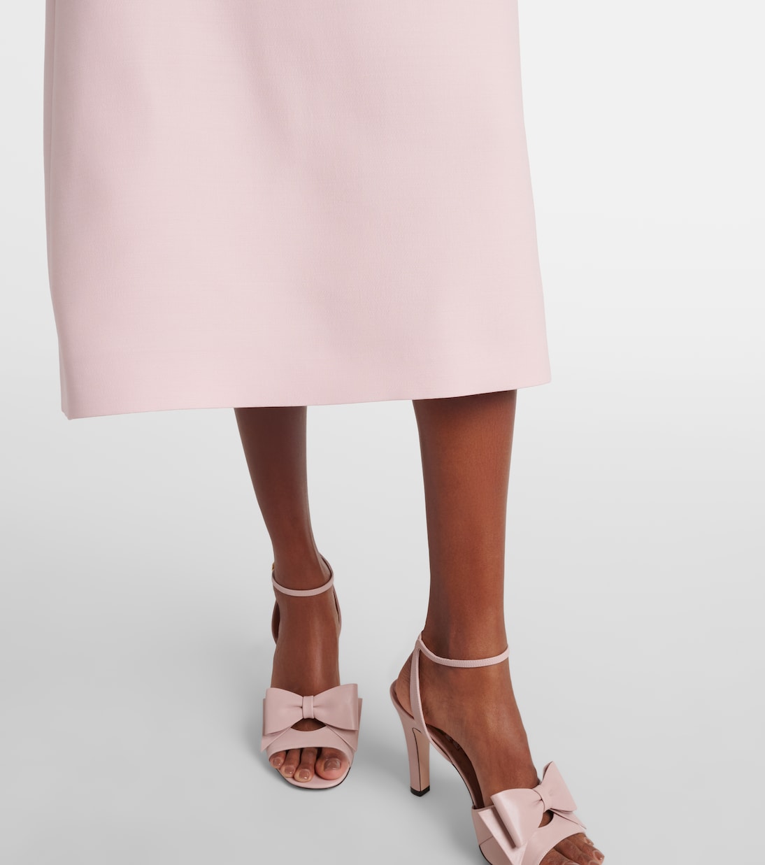 Midikleid aus Crêpe Couture mit Federn | Valentino