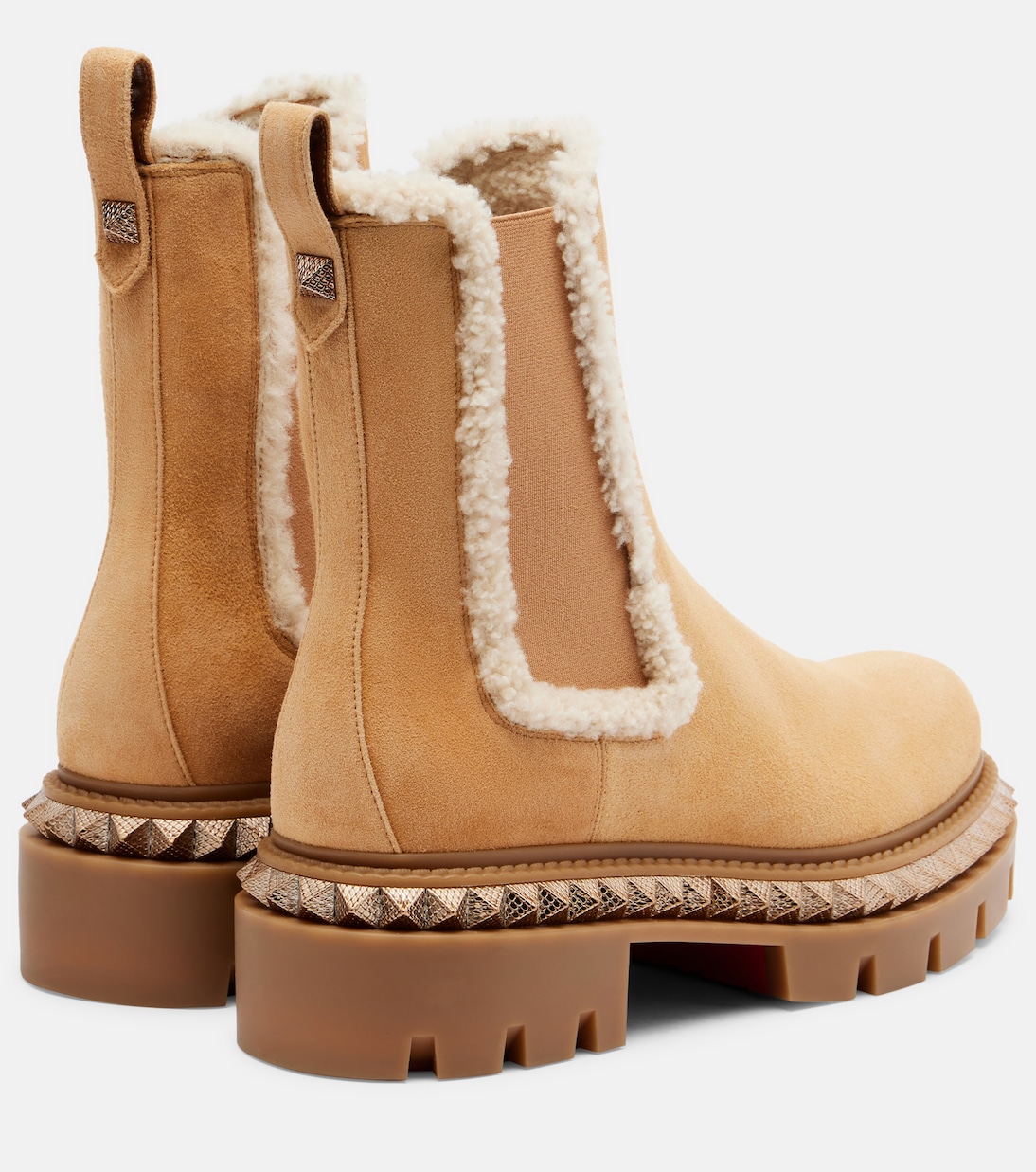 Chelsea Boots St Emilia aus Veloursleder mit Shearling | Christian Louboutin