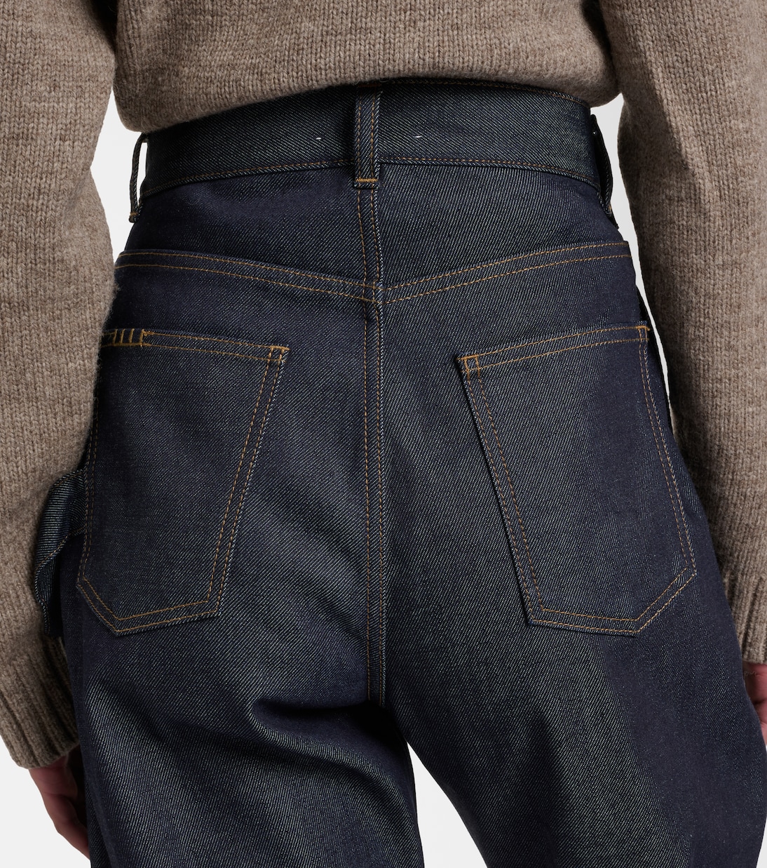 Jeans rectos de tiro alto bordados | JW Anderson