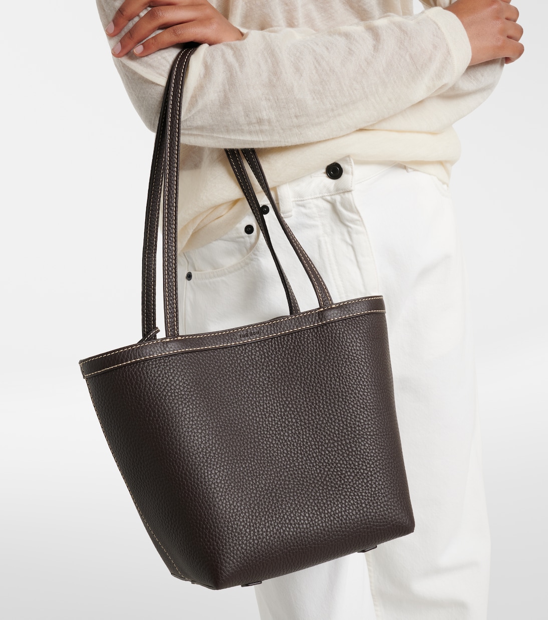 Park Medium leather shoulder bag | The Row