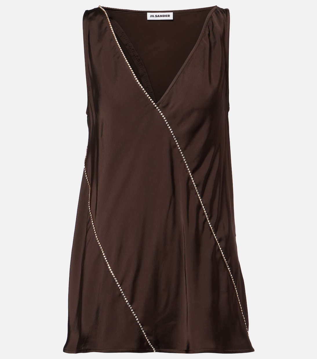 Embellished satin top | Jil Sander