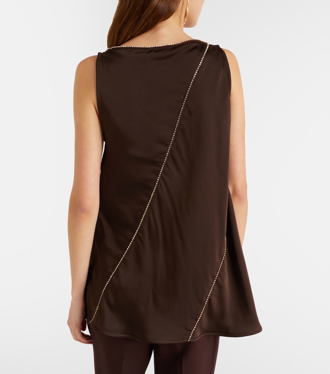 Embellished satin top | Jil Sander
