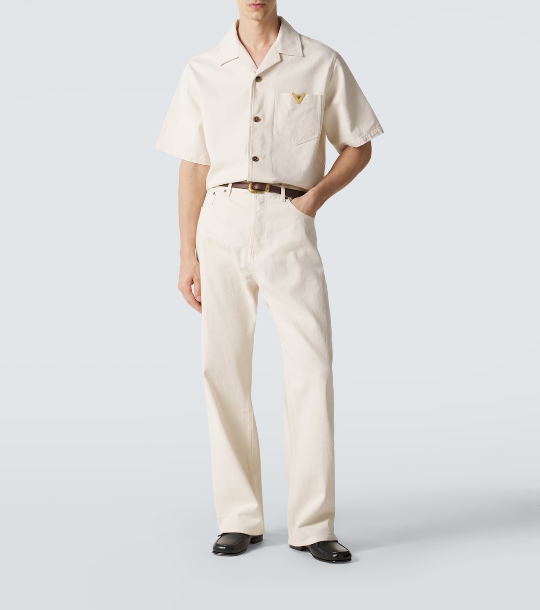 VGold denim shirt | Valentino