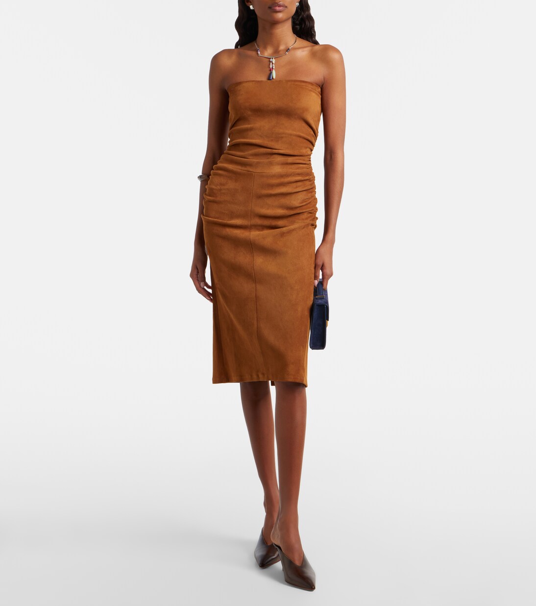 Midikleid Salma aus Veloursleder | Stouls