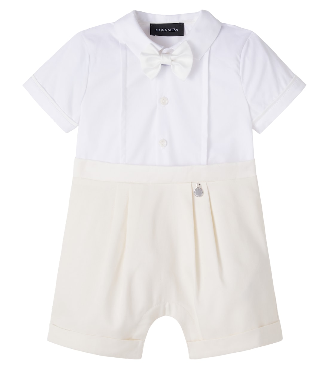 Baby cotton-blend playsuit  | Monnalisa