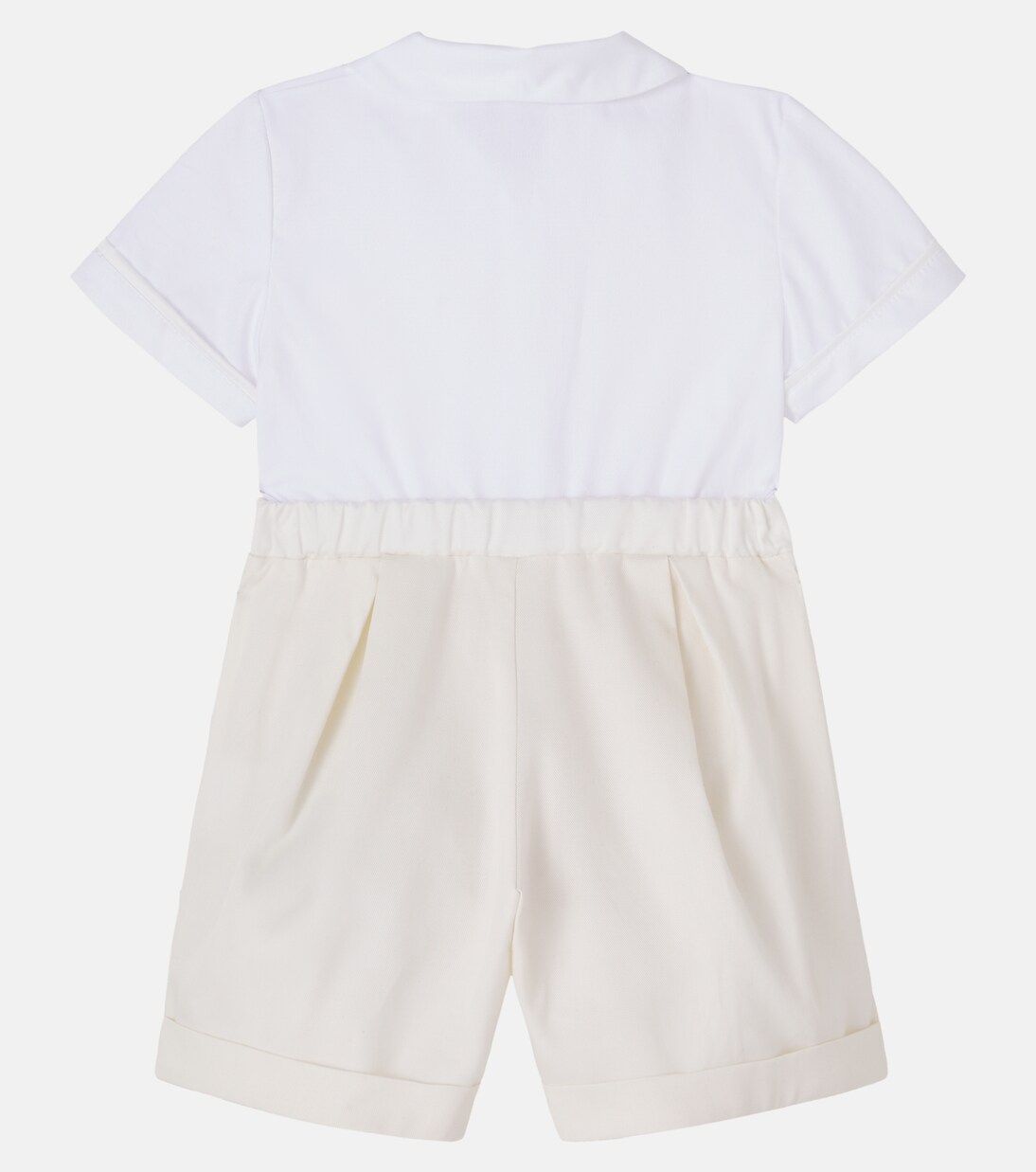 Baby cotton-blend playsuit  | Monnalisa