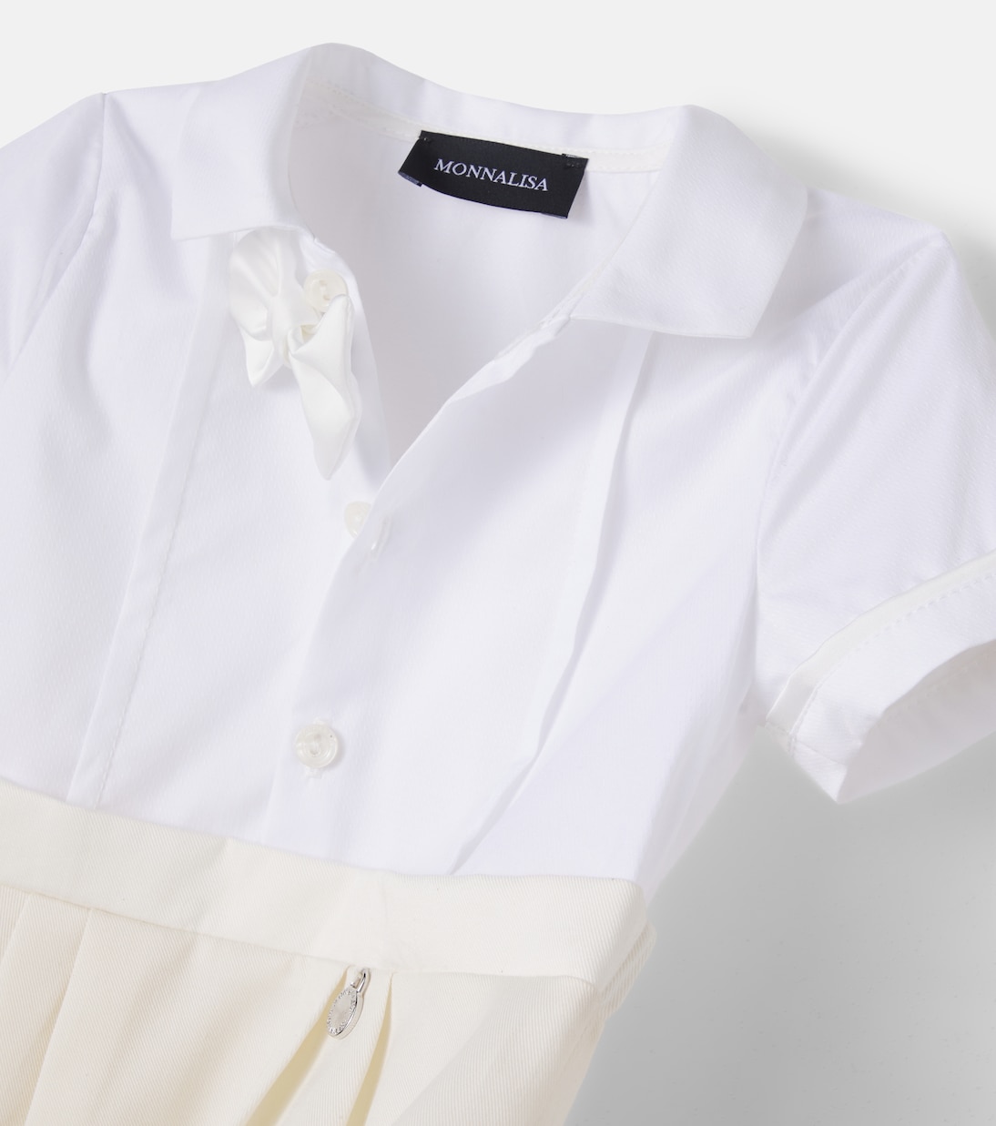 Baby cotton-blend playsuit  | Monnalisa