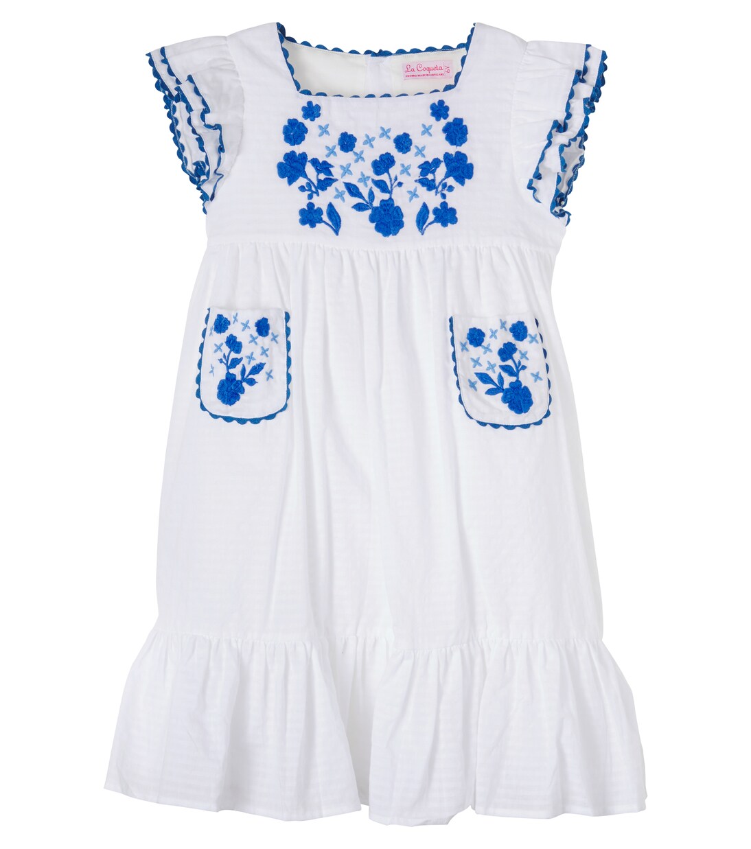 Evelyn embroidered cotton dress | La Coqueta