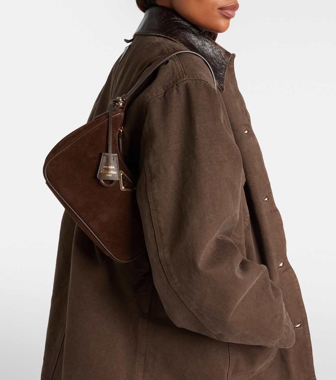 Prada Re-Edition suede shoulder bag | Prada