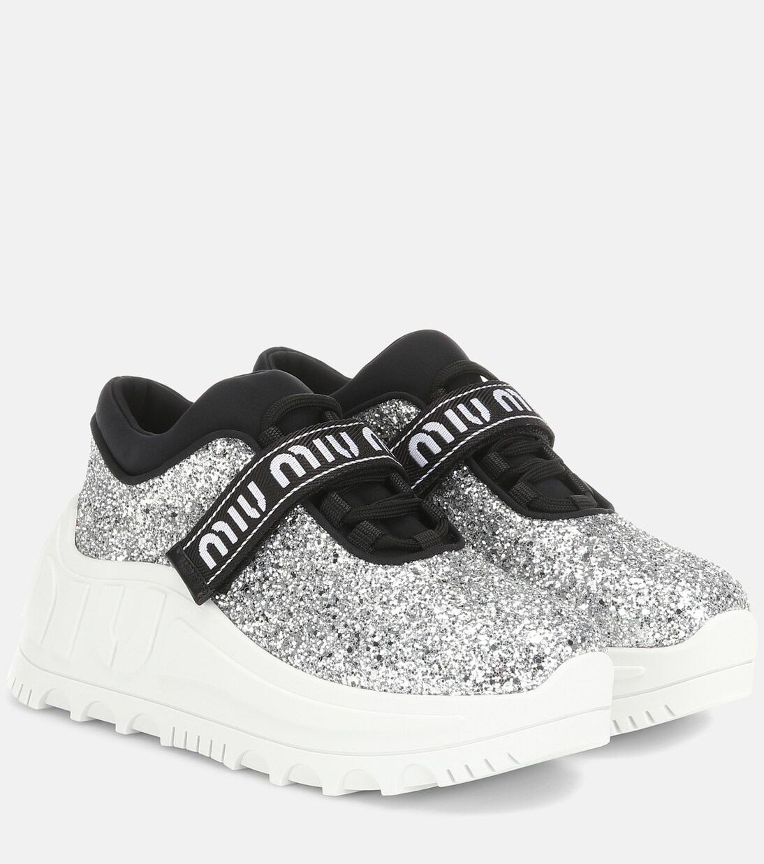 Sneakers Logo con glitter | Miu Miu