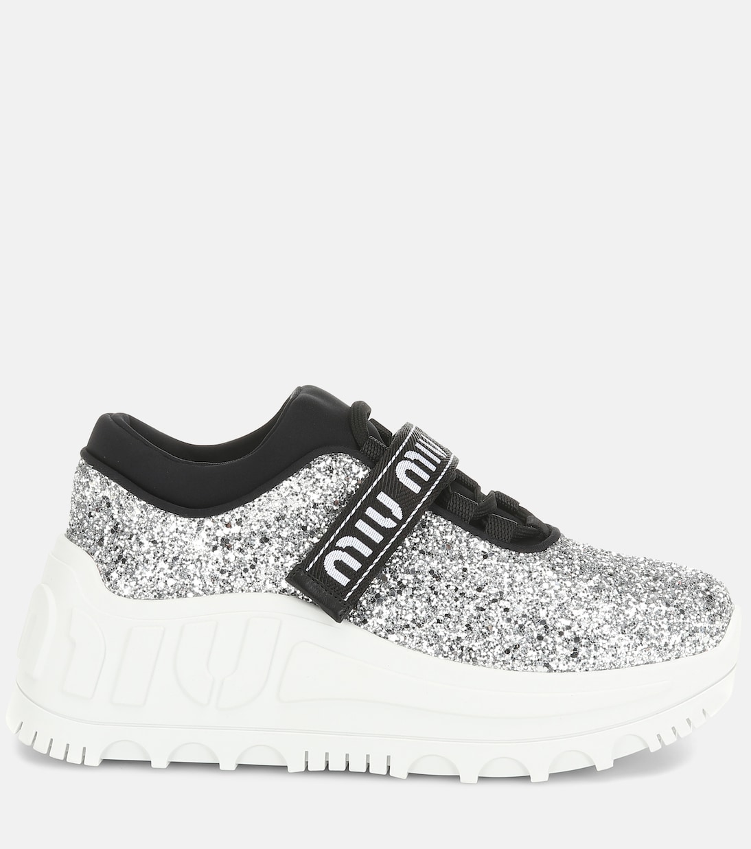 Sneakers Logo con glitter | Miu Miu