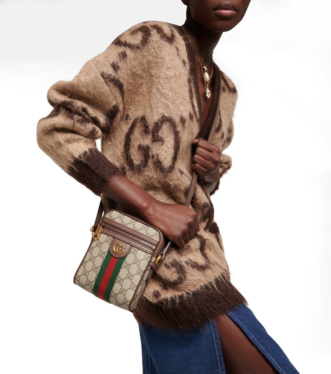 Ophidia GG Supreme crossbody bag in beige Gucci Mytheresa