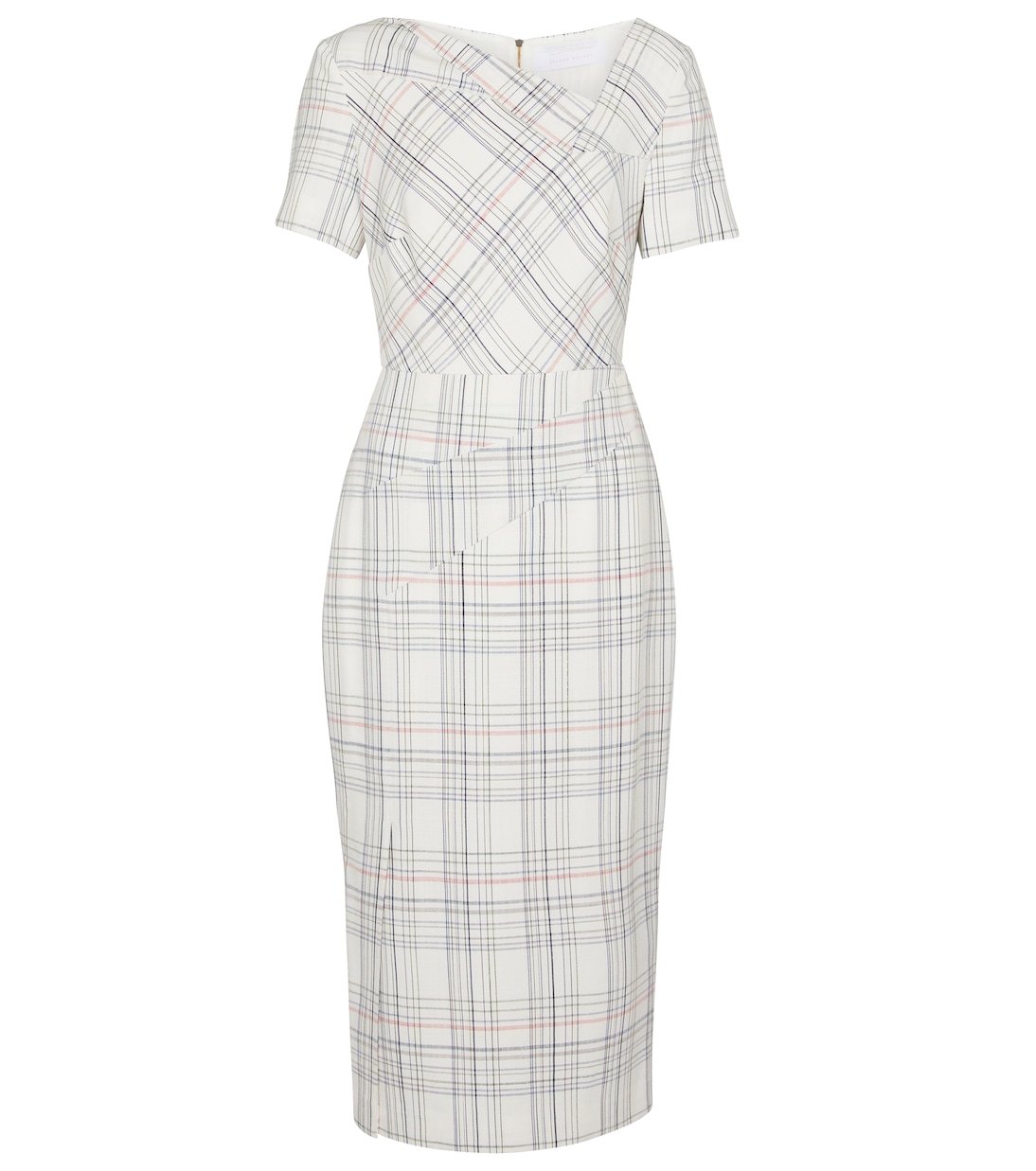 Darland checked midi dress | Roland Mouret