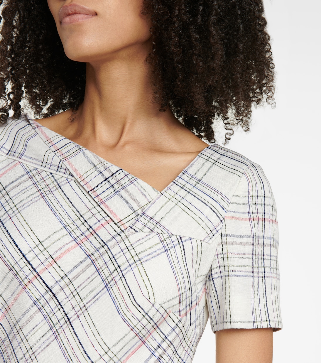 Darland checked midi dress | Roland Mouret