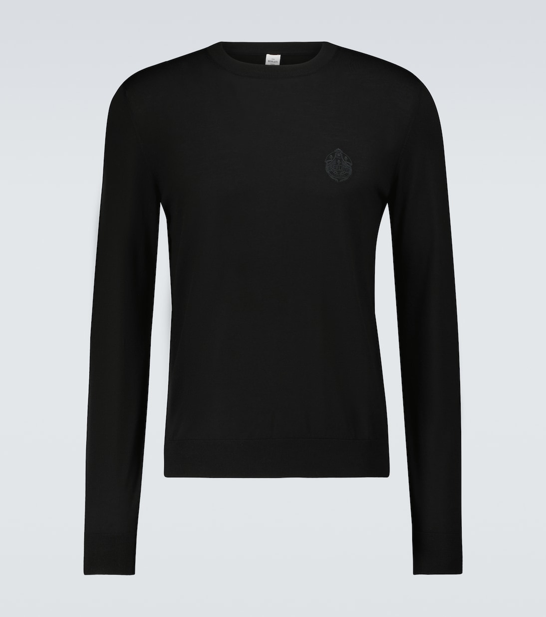 Wool sweater with embroidered crest | Berluti