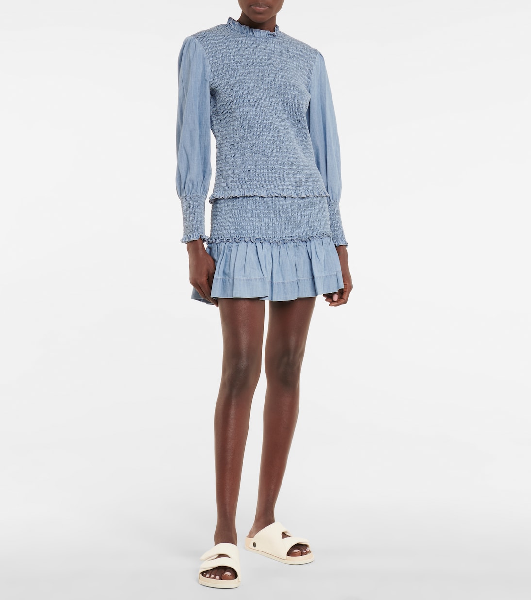 Minifalda Aloya de chambray | Veronica Beard