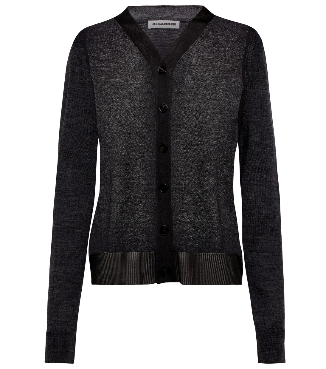 Semi-sheer wool and silk cardigan | Jil Sander