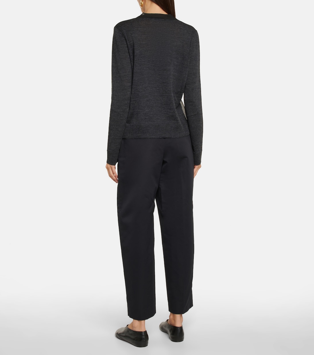 Semi-sheer wool and silk cardigan | Jil Sander
