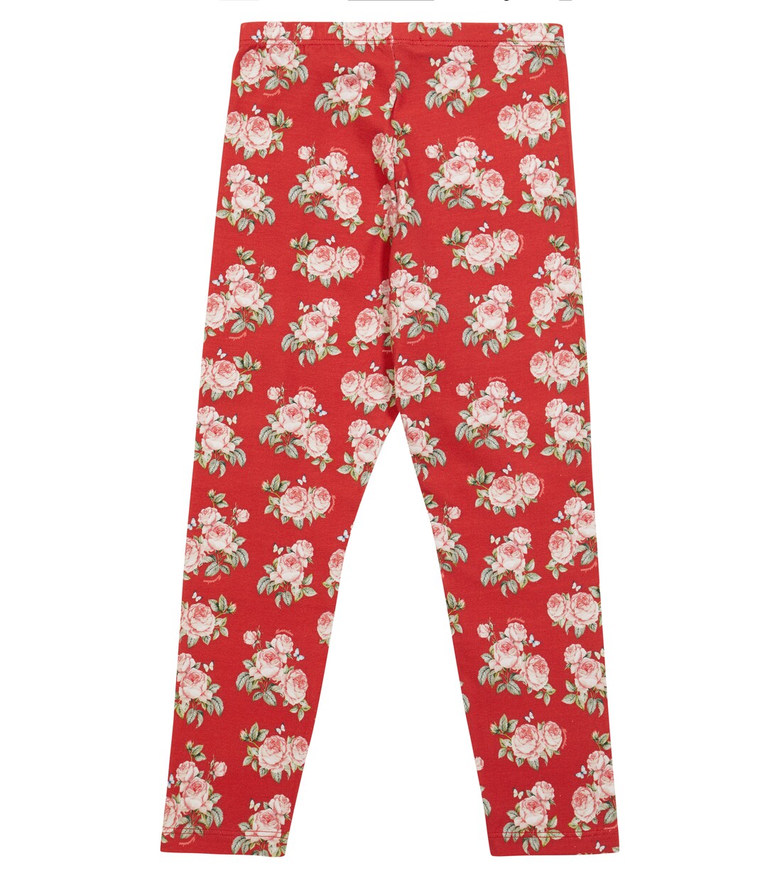 Rose-printed cotton leggings | Monnalisa