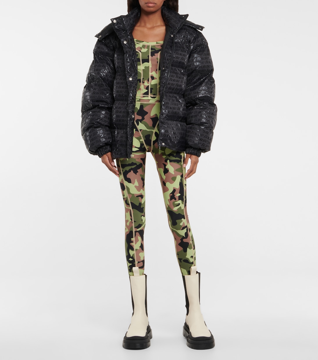 Leggings Ronda de tiro alto de camuflaje | Rotate