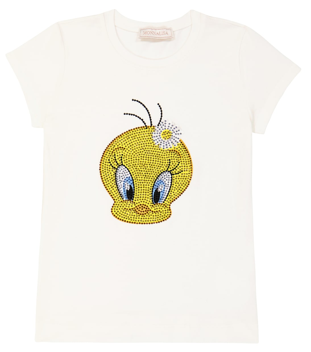T-shirt in jersey con strass | Monnalisa