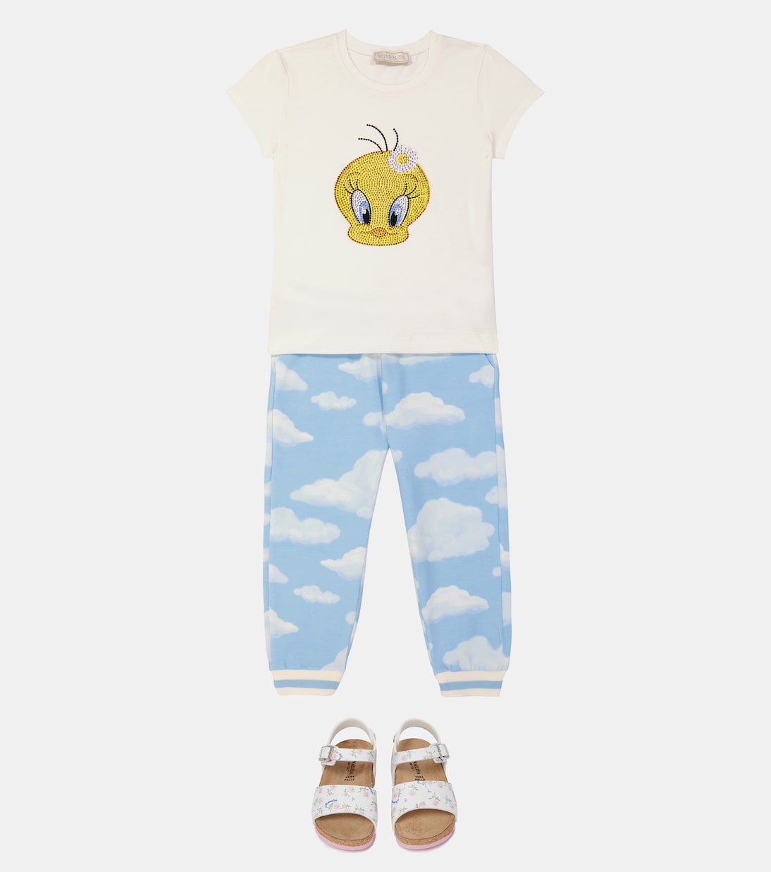 T-shirt in jersey con strass | Monnalisa