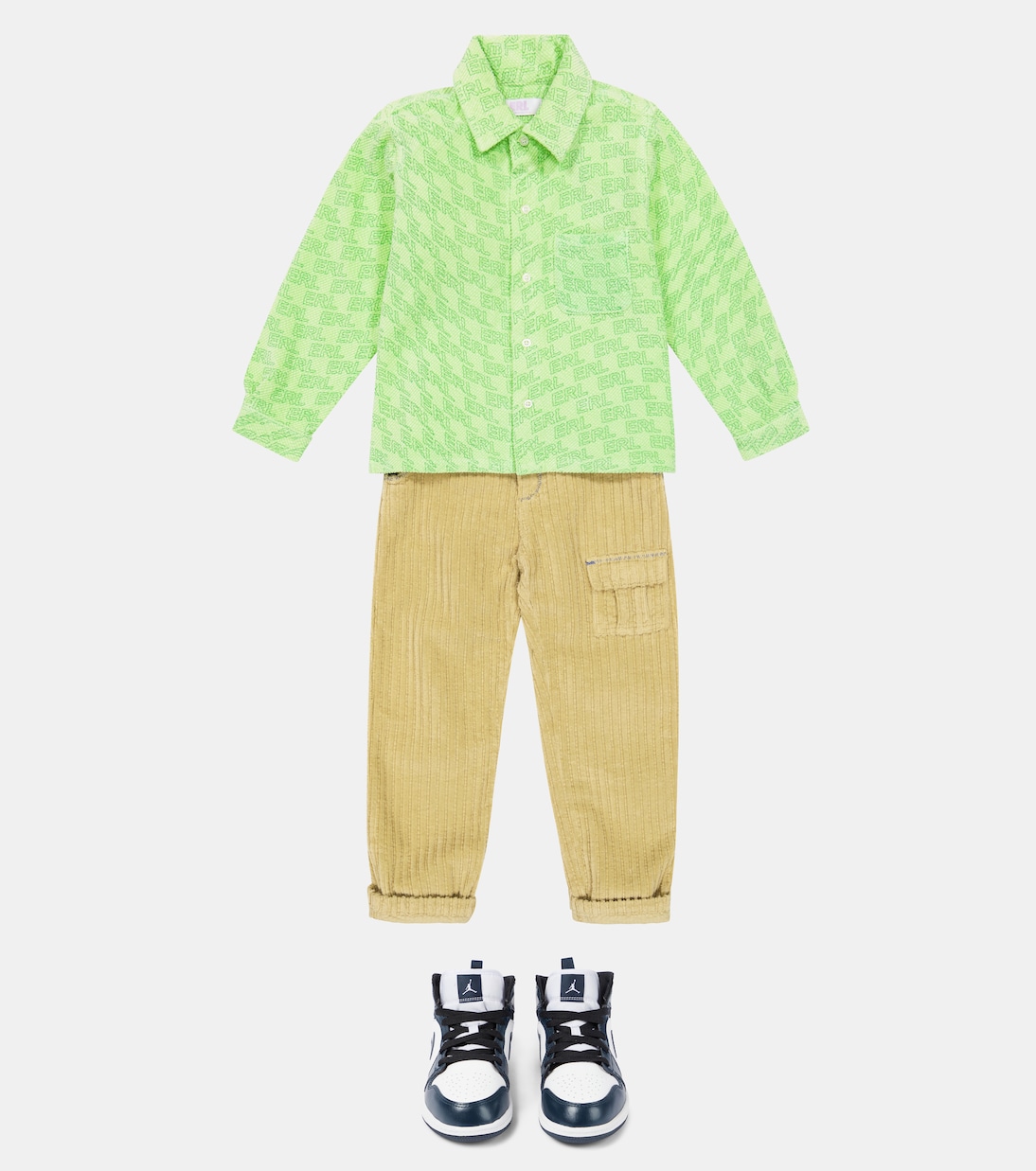 Camisa en mezcla de algodón con logo | ERL Kids