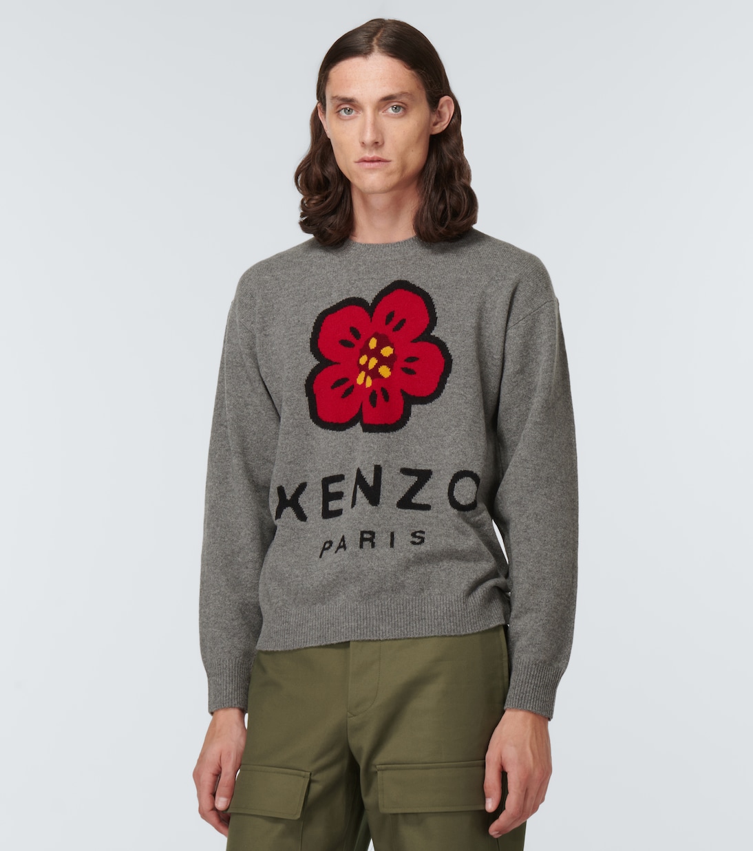 Pullover Boke Flower in lana jacquard | Kenzo