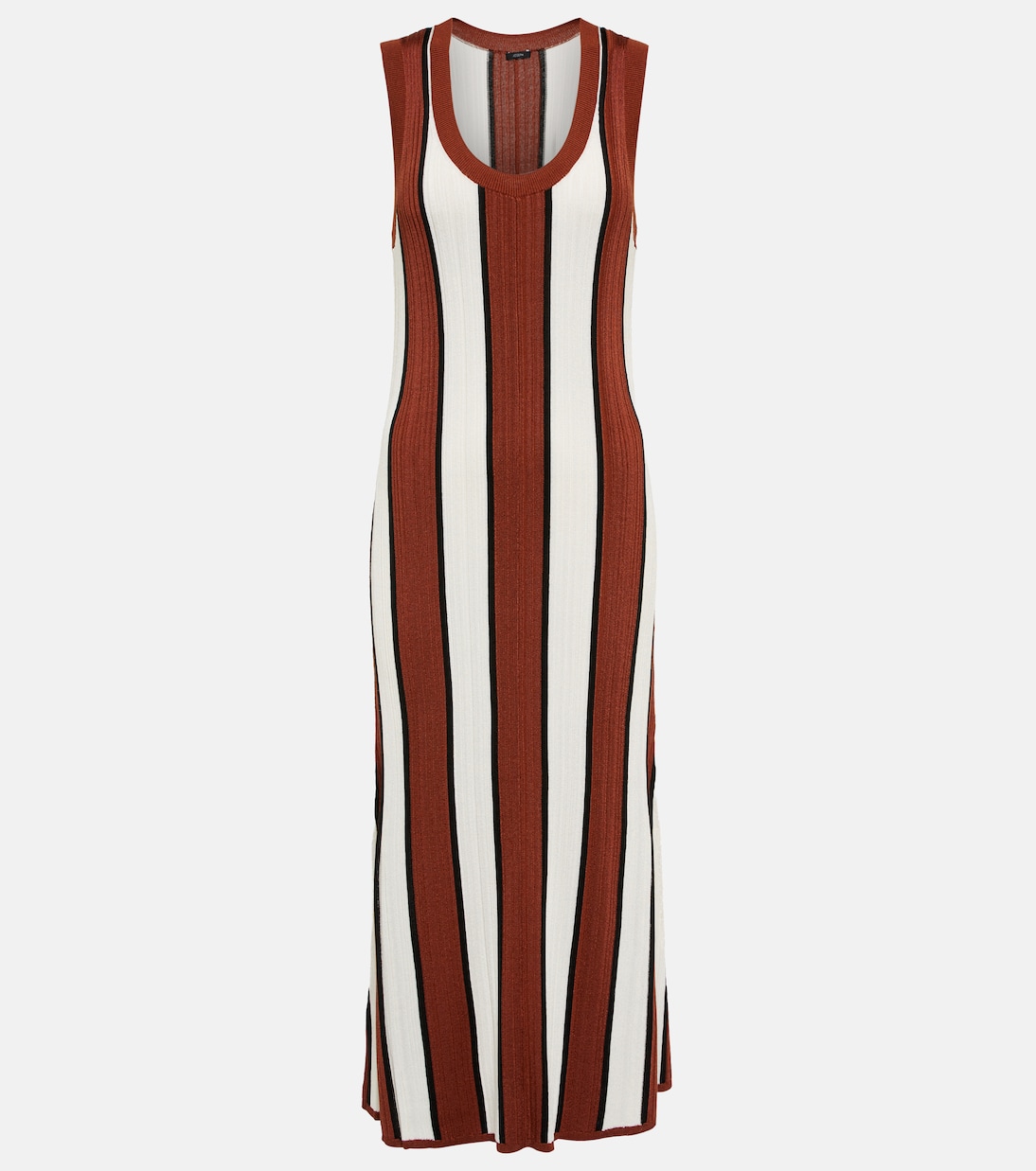 Ribbed-knit striped midi dress | Joseph