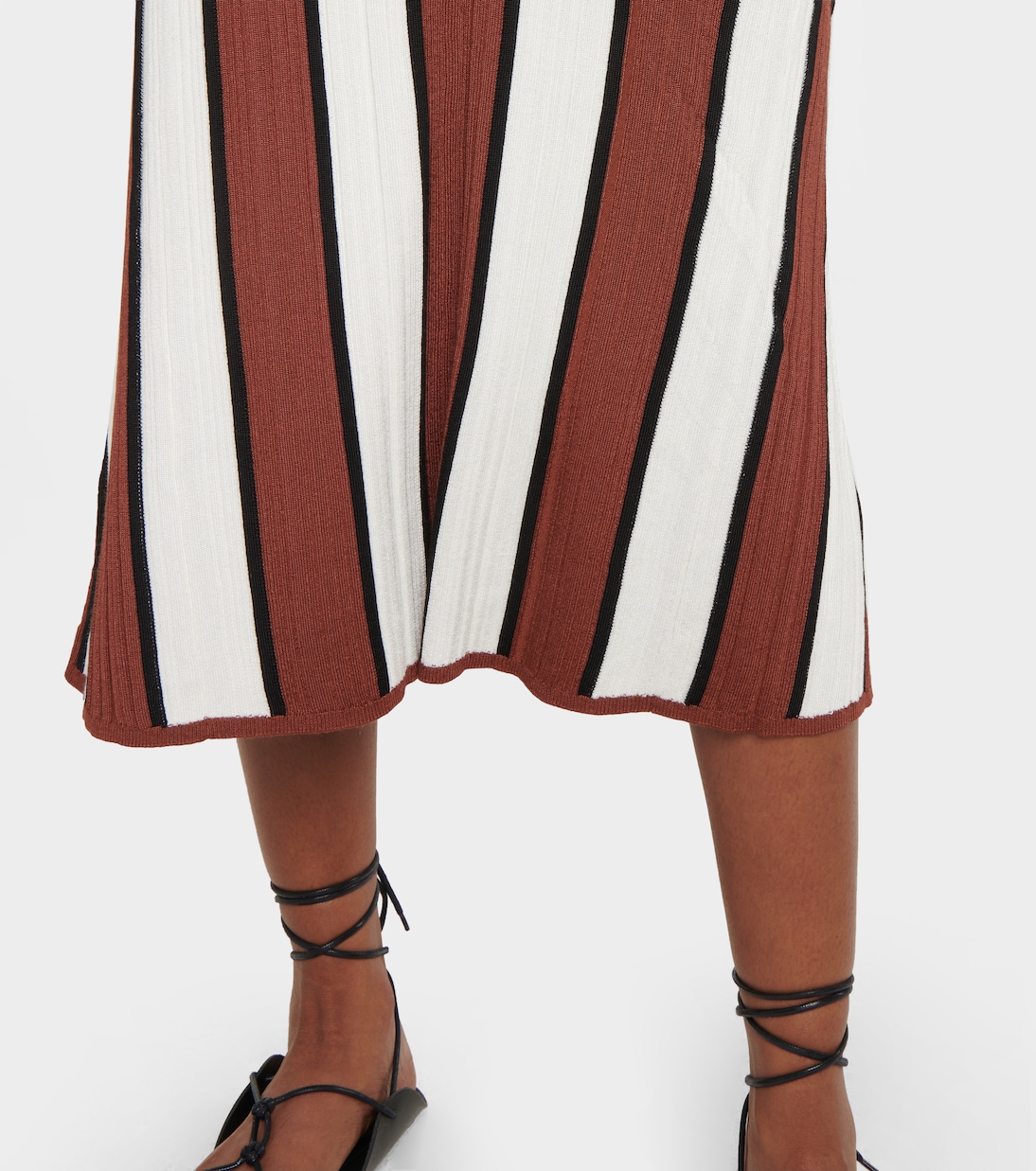 Ribbed-knit striped midi dress | Joseph