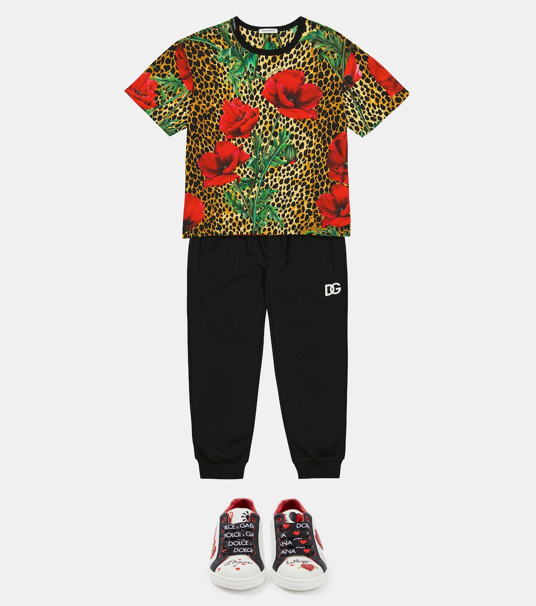 Baskets en cuir à ornements | Dolce&Gabbana Kids