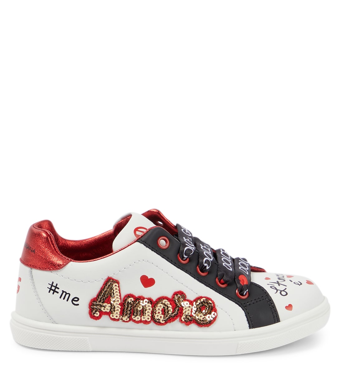 Baskets en cuir à ornements | Dolce&Gabbana Kids