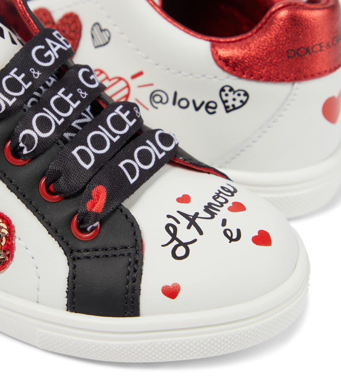 Baskets en cuir à ornements | Dolce&Gabbana Kids