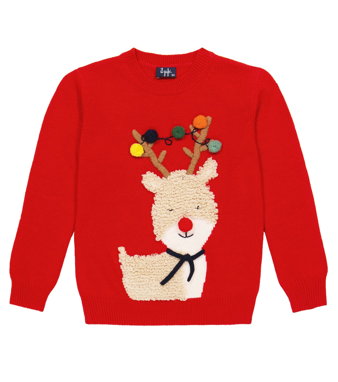 Bestickter Pullover aus Schurwolle | Il Gufo